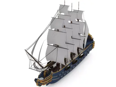 Frigate Free 3D model