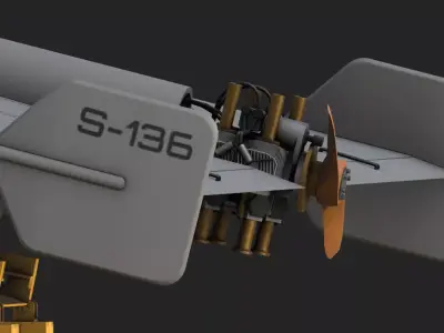Shahed-136 Drone Game Ready Model Low-poly 3D model