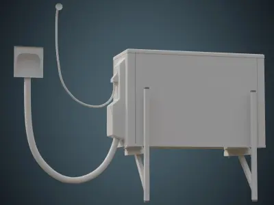 Air Conditioner 5A Low-poly 3D model