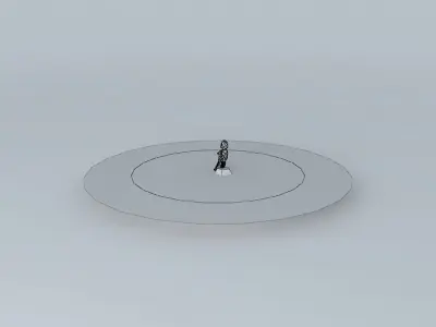MERMAID person in pond 3D model