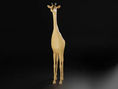 Rigged Giraffe Free low-poly 3D model