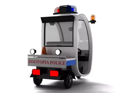 Zootopia Style Cartoon Car 3D model