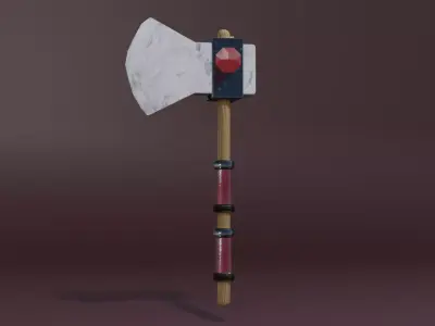 Stone axe Low-poly 3D model purchase
