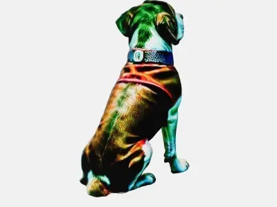 Fire dog Low-poly 3D model