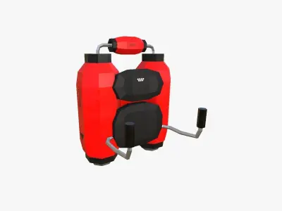 Jetpack Low Poly D02 - SciFi Character Design Low-poly 3D model