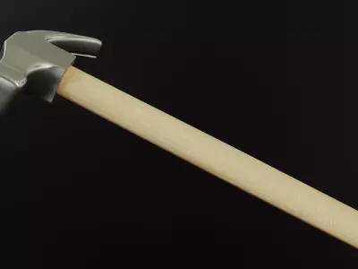 Hammer Low-poly 3D model 3