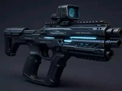 The Evolution of Gaming Firearms 3D model