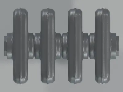 Classic Cast Iron Radiator 4C4 3D model