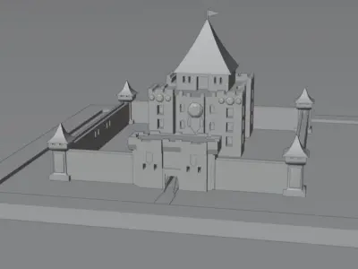 Castle lego Free low-poly 3D model