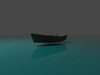 Old Rowboat Free 3D model