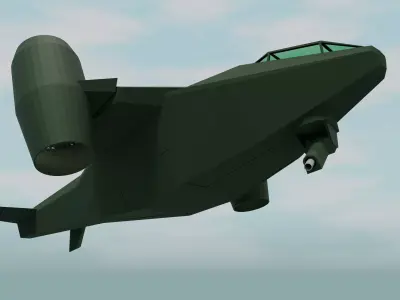 Combat VTOL Guppy Free low-poly 3D model