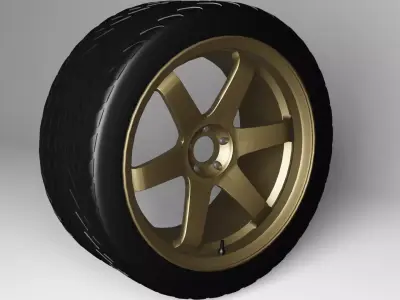 Volk Racing TE37 3D model by BackyardGarage