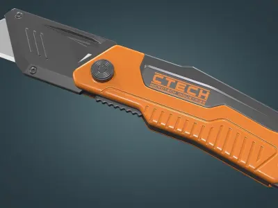Utility Knife Low-poly 3D model buy