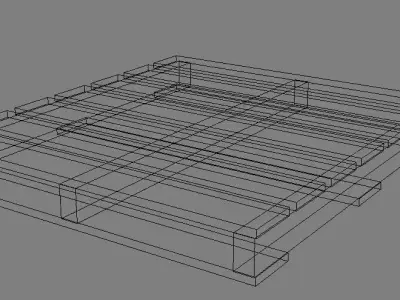 Wooden Pallet Low-poly 3D model 17
