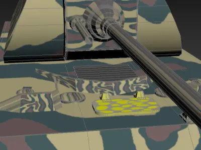 Mause tank in camouflage 3D model