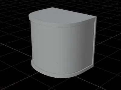 Wooden engraved angular table with classic lace 3D model