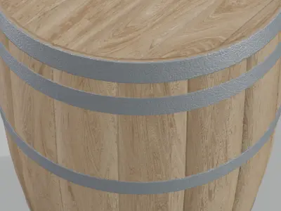 Light Toasted Bourbon Barrel 3D model