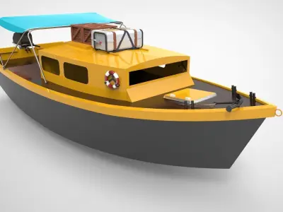 traditional boat 3D model