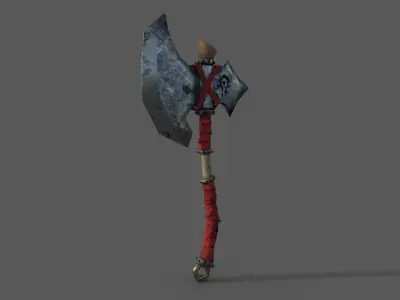 horde axe Low-poly 3D model