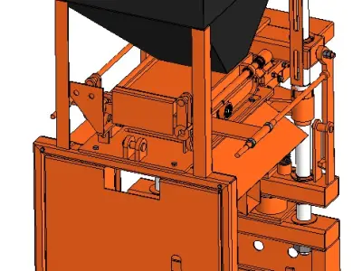 Brick press machine automatic 3D model