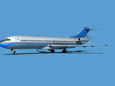 Boeing 7X7-2 Jet Fan V201 3D model