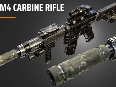 M4 Carbine Rifle 3D model
