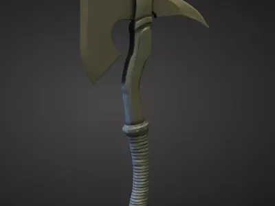 AXE5 high and low poly Low-poly 3D model