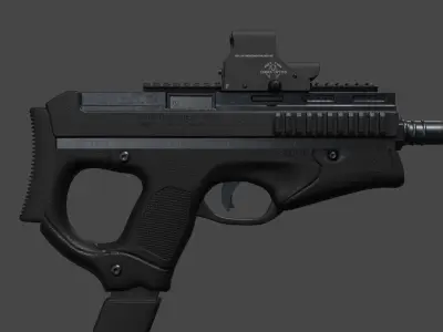 LightWorks Compact SMG Low-poly 3D model