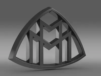 maybach logo 3D model from CGTrader