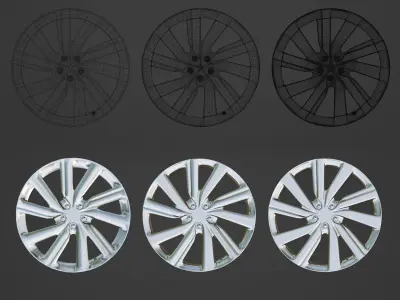 Range Rover 22in Wheel Replica Low-poly 3D model