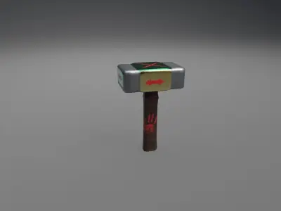 Hammer thor Low-poly 3D model purchase