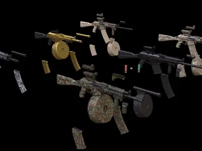 ASR-12 Automatic Combat Shotgun Low-poly 3D model