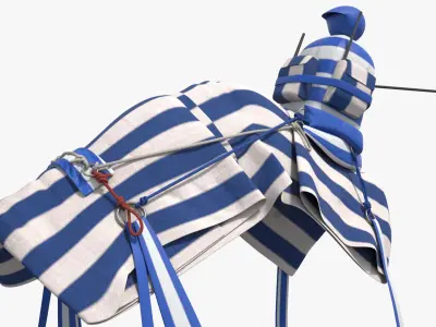  Camel Racing Saddle Gear Striped Blue 