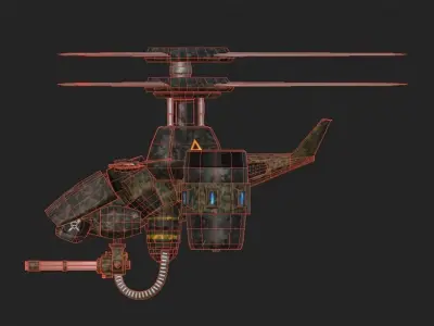 SCI-FI ATTACK DRONE Low-poly 3D model
