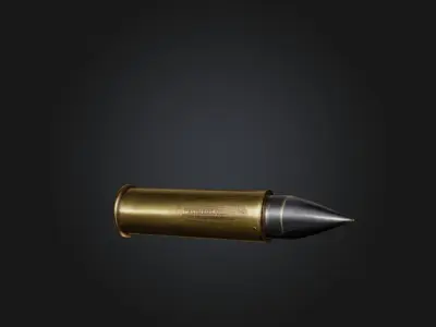  Bullet Low-poly 3D model