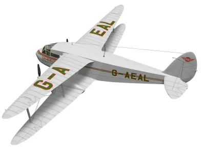 de Havilland DH89 Dragon Rapide 3D model purchase