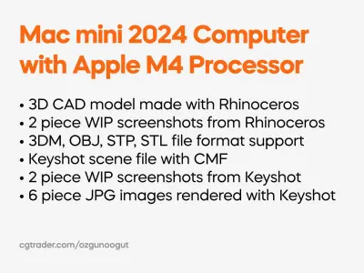 Apple Mac mini 2024 with Apple M4 Processor Desktop Computer 3D model