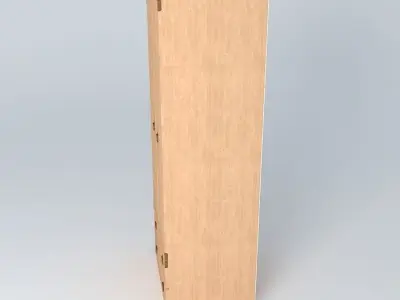 Indiana Red Pine Wardrobe 3D model