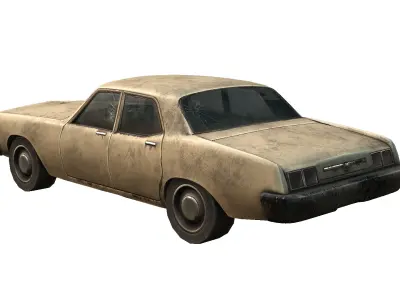 Old  Car Low-poly 3D model