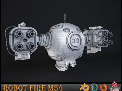 Robot Fire M34 3D model
