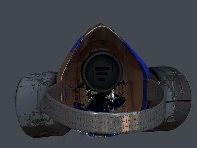 Gas mask helmet 3d model scifi Low-poly  Low-poly 3D model 50
