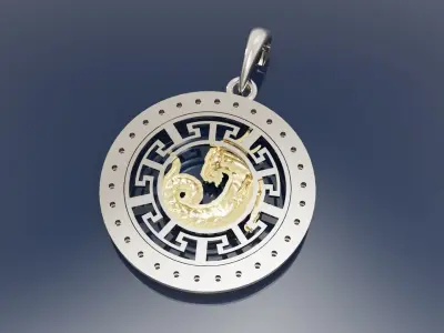 Capricorn zodiac sign 3D print model