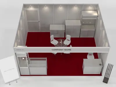 Octanorm Stall Setup 3D model