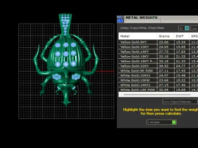 SCRAB BROOCH INSECT PENDANT 3D PRINTABLE MODEL 3D print model
