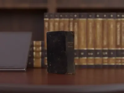 1834 Antique Book of Psalms and Hymns 3D model