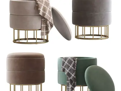 Pouf  Halmar Minty 3D model