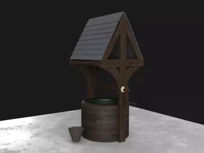 High Definition 3D well  Free low-poly 3D model