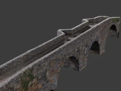 Scanning Roman Bridge 3D Low-poly 3D model