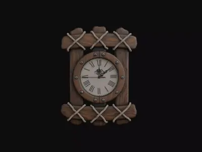 Clock Low-poly 3D model buy
