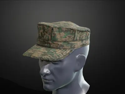 8 point cower Low-poly 3D model